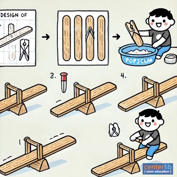 การสร้างกระดานหกจากไม้ไอติม