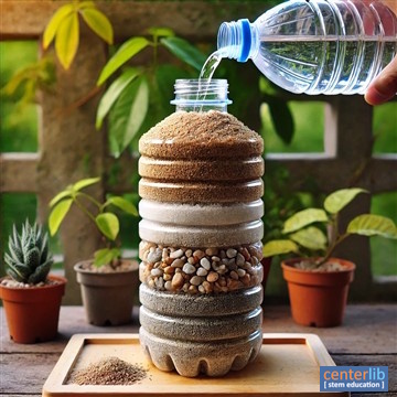 การสร้างเครื่องกรองน้ำจากทรายและกรวด