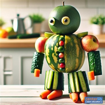 การสร้างหุ่นยนต์จากผลไม้และผัก