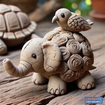 การสร้างโมเดลสัตว์จากดินเหนียว