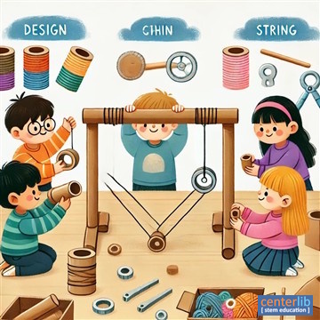 การสร้างรอกจากแกนหลอดและเชือก