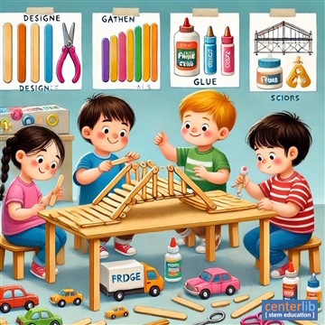 การสร้างสะพานจากไม้ไอศกรีมและกาว