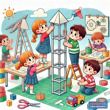 การสร้างหอคอยจากกระดาษและเทปกาว